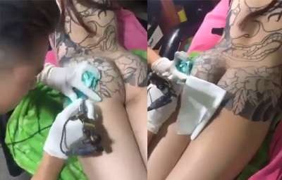 Xăm Khoả Thân Em Gái Mông Mẩy Nhìn Muốn Nhảy Vào Hiếp Luôn